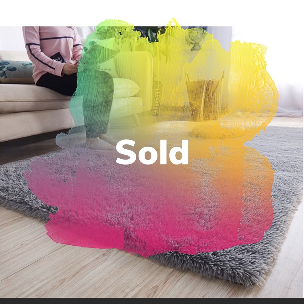 NWT GRAY Soft Modern Shag Area Rug 4’X5.3’